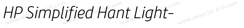 HP Simplified Hant Light字体转换